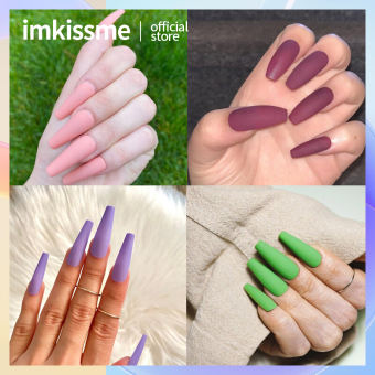 24 Sản Phẩm Móng Tay Giả Mờ Kèm Keo Dán Móng Nghệ Thuật Thời Trang Móng Tay Giả Dài Kèm Keo Dán