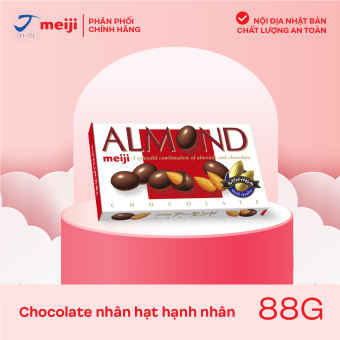Socola nhân hạt Hạnh nhân Meiji Almond Chocolate 88g Nhật Bản
