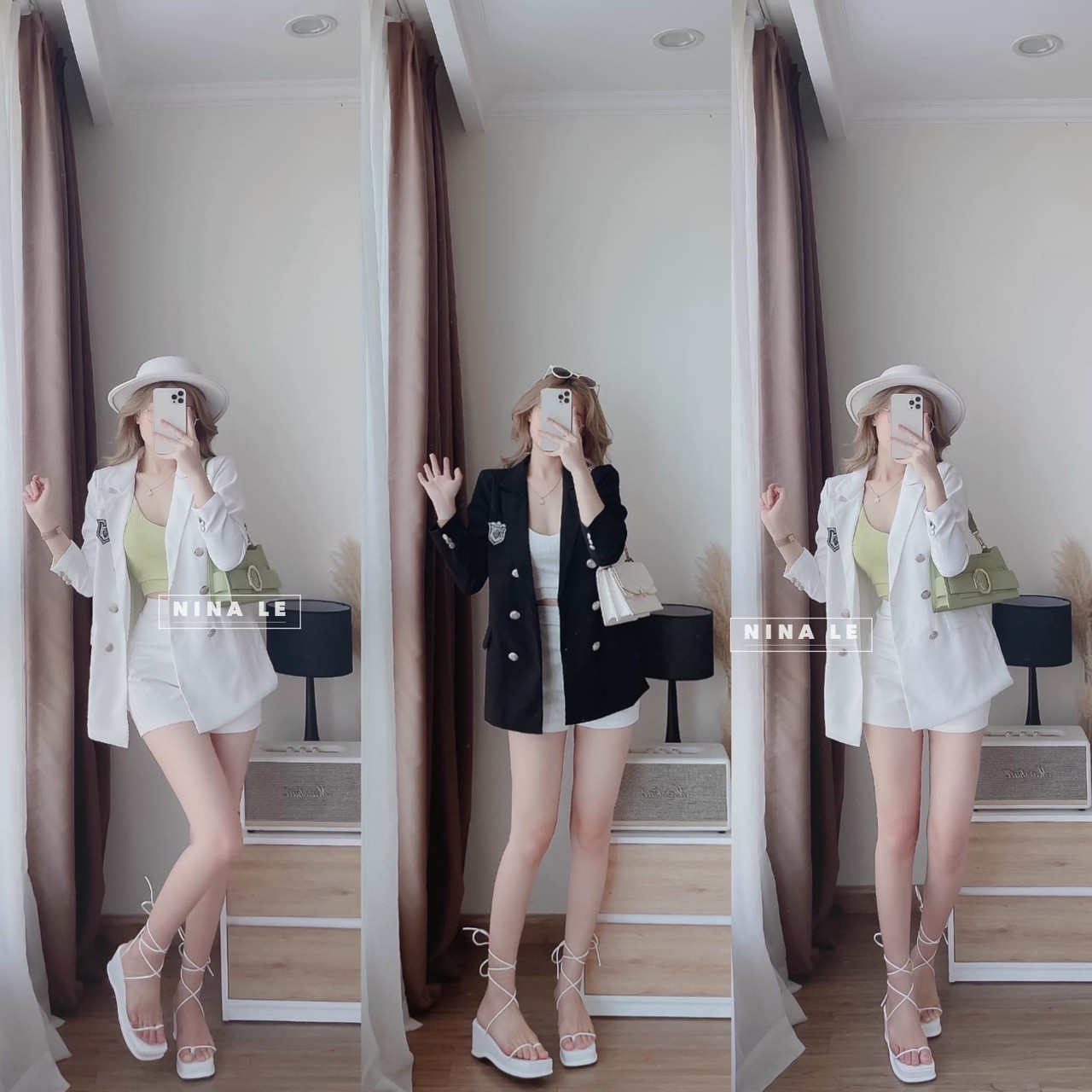 Sét 3 Món Áo 2 Dây Kèm Chân Váy Phối Áo Vest Thời Trang Nữ Màu Sắc Nhã Nhặn Thật Sự Phù Hợp Để Tới Công Sở, Đi Làm Hoặc Đi Chơi,Phù Hợp Mọi Với Mọi Phong Cách TNDX3M3