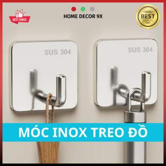 Móc Treo Dán Tường Inox Siêu Chắc Chắn, Treo Đồ Đa Năng Cao Cấp Tặng Kèm Keo Dán