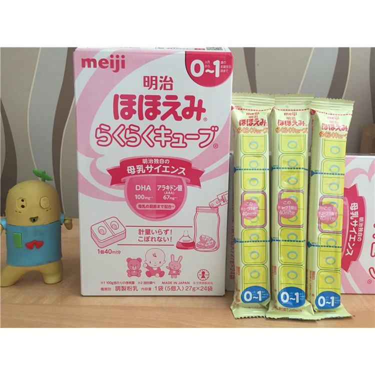 Sữa meiji thanh 0-1 nội địa date 12/2024