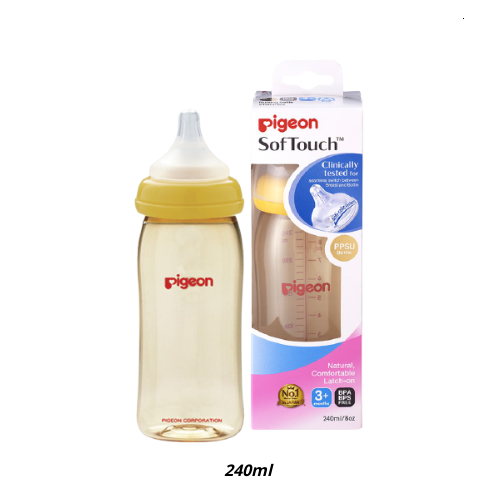 Bình sữa Pigeon Softouch chất liệu PPSU 160/240ml cho bé từ sơ sinh
