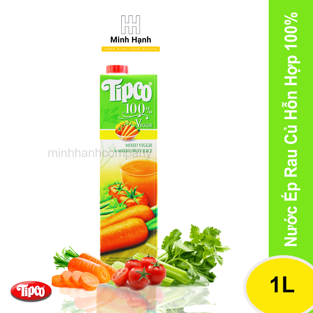 Nước ép hôn hợp rau và trái cây tổng hợp 100% tipco nhập khẩu chính hãng từ thái lan - 100% mixed veggie and mixed fruit jucie