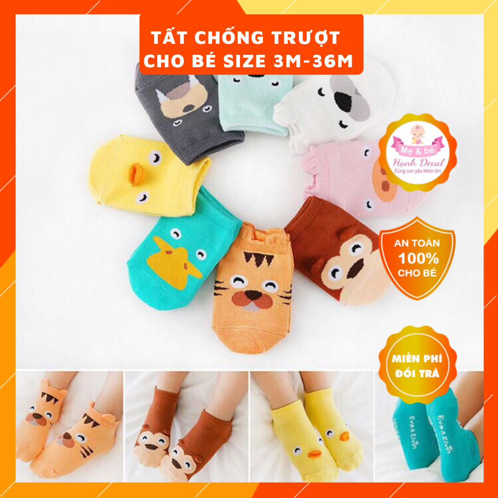 Combo 10 đôi tất Hàn chống trượt cho bé yêu size 3m-36m