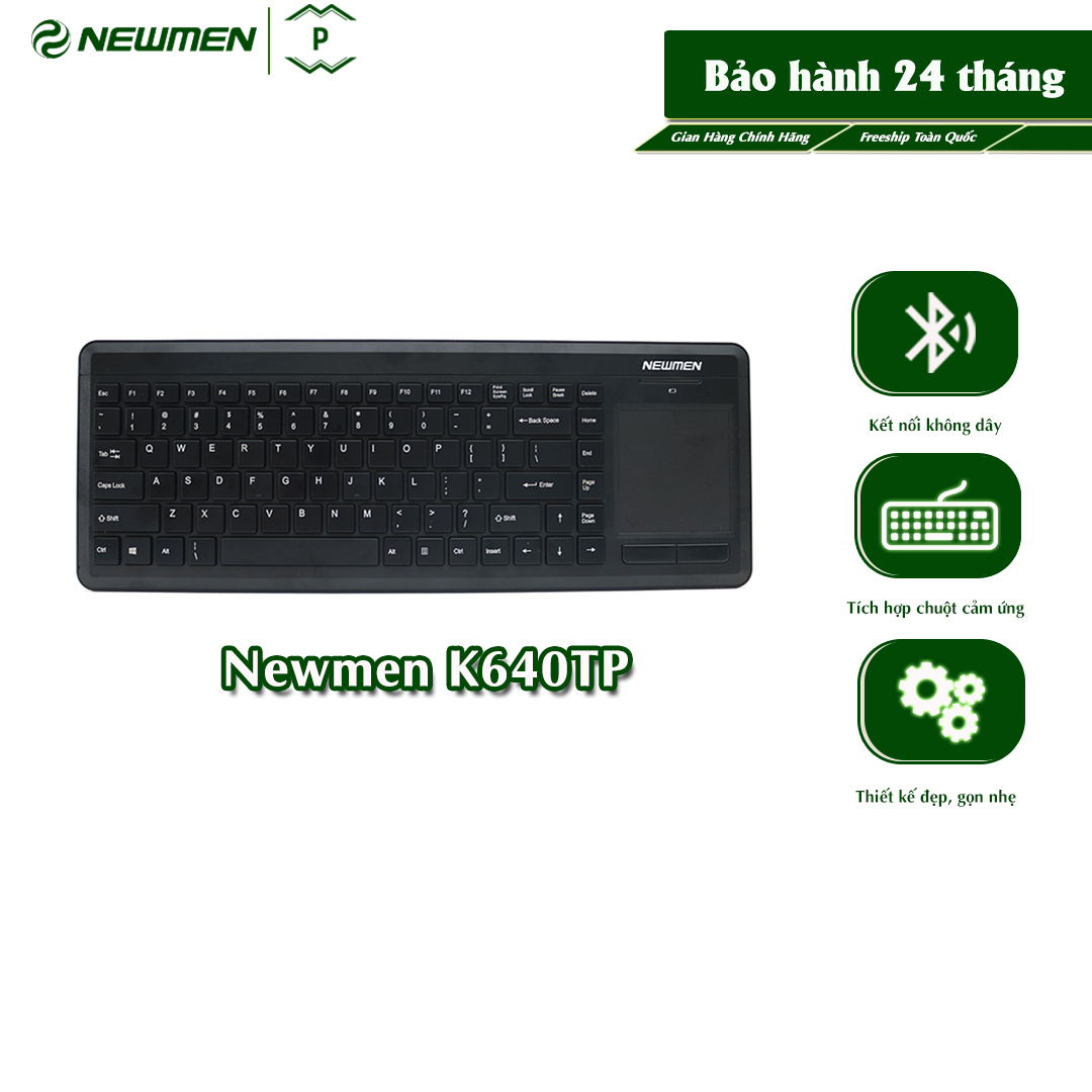 Bàn Phím Không Dây Tích Hợp Chuột Cảm Ứng Newmen K640TP - Hàng Chính Hãng