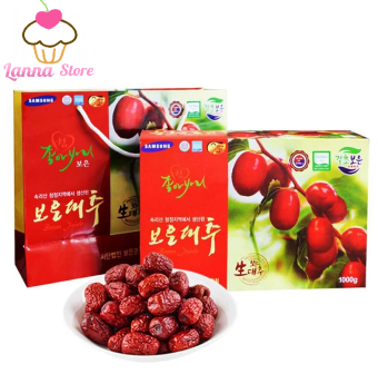 Táo Đỏ Sấy Khô Hàn Quốc Hộp 1KG có kèm túi xách