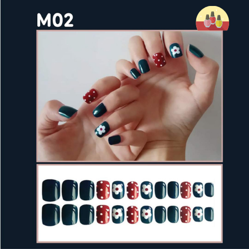 Bộ 24 móng tay giả chống thấm nước m02