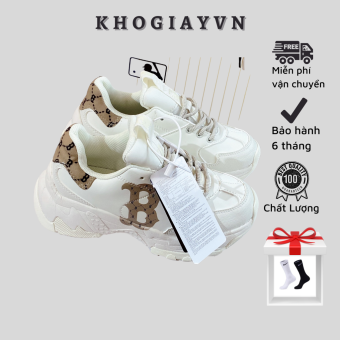 Giày thể thao, giày sneaker mIb chữ nâu full size nam nữ