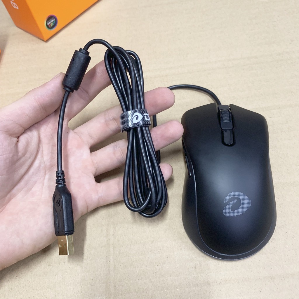 Chuột dareu em908 led rgb - bravo sensor, led rgb, 6 nút lập trình - chuột chơi game chính hãng dareu bảo hành 12 tháng - chuột gaming có dây chất lượng cao - hoàng long computer