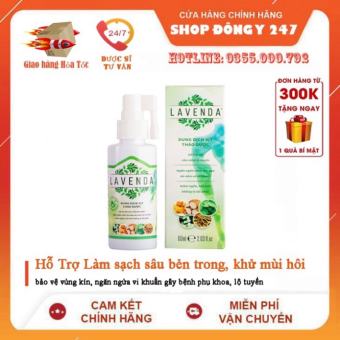✅ Dung dịch xịt thảo LAVENDA làm sạch vùng kín, xoá sổ khí hư huyết trắng nấm ngứa, khử mùi hôi 60ml