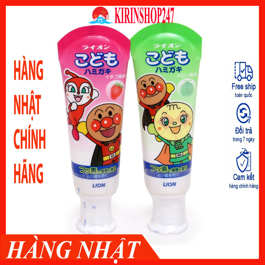Kem đánh răng trẻ em lion 40g Hàng Nội Địa Nhật