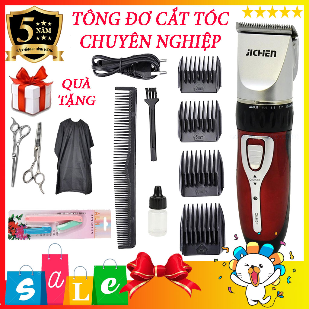 Tông đơ cắt tóc không dây chuyên nghiệp jchen 0817, tăng đơ cắt tóc, máy cắt tóc lưỡi cắt sắc bén dùng cho salon và gia đình, hàng chính hãng giá rẻ