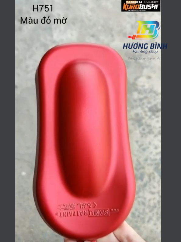 Sơn xịt samurai màu đỏ mờ - h751