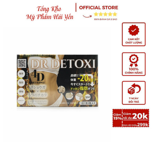 Viên uống giảm cân thải độc dr detoxi 4d nhật bản