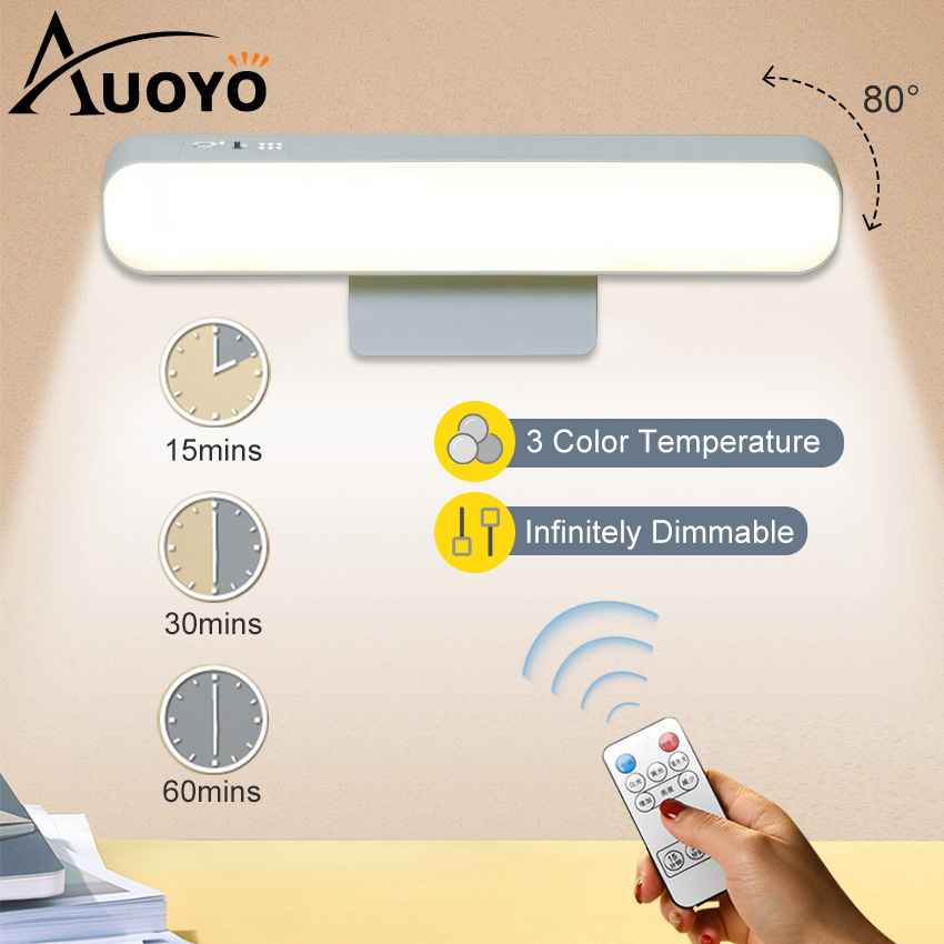 Auoyo Dèn Treo LED từ tính, đèn Bàn USB, đèn USB sạc cảm ứng cảm ứng đèn tường, đèn tủ âm tường vô cấp, đèn tủ âm tường tủ quần áo