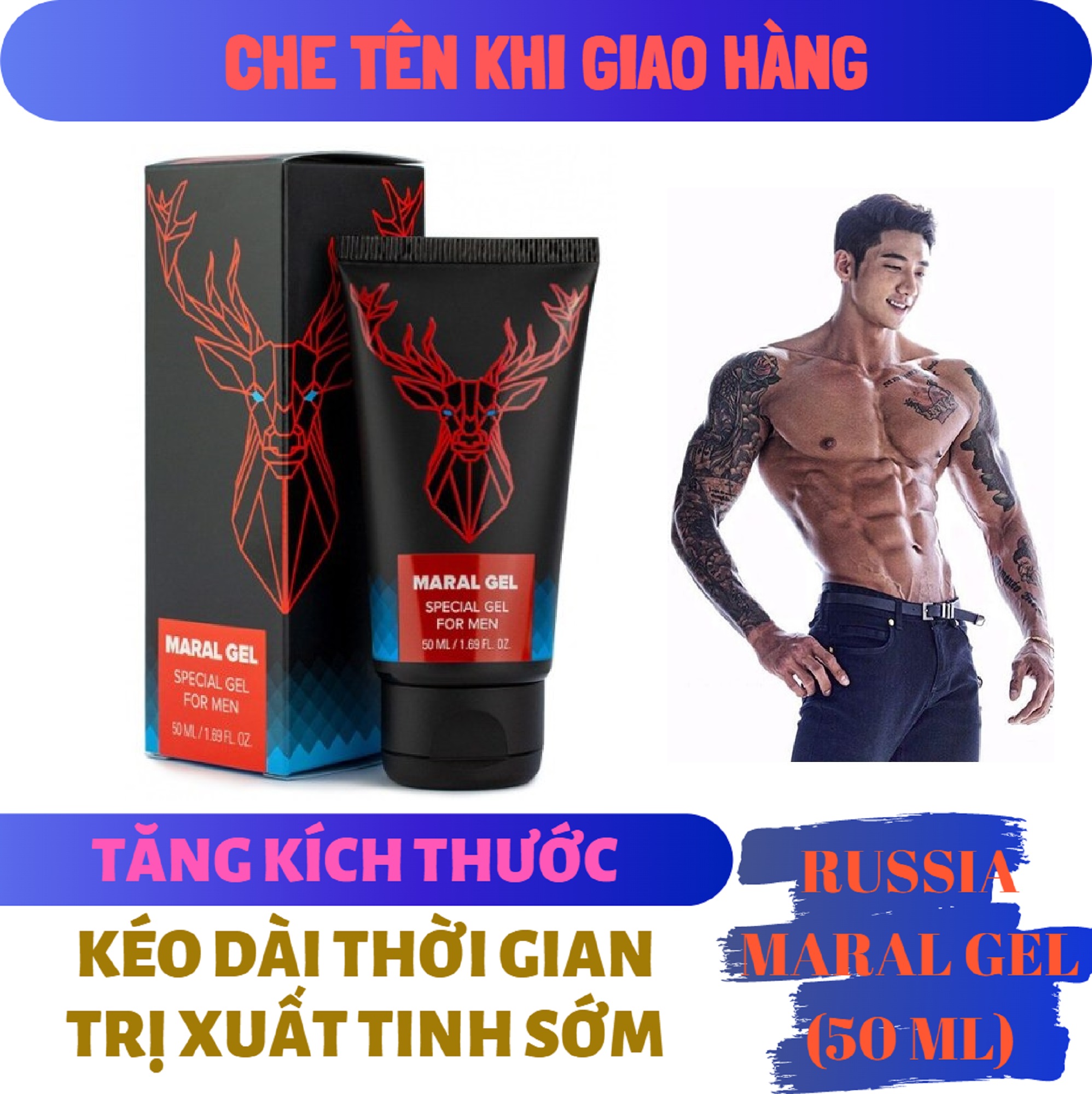 (Lô mới nhất) MARAL GEL NGA ( Super Titan ) cao cấp - Gel dành cho nam - hàng chính hãng (Che tên khi giao hàng)
