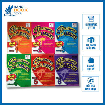 CHALLENGING 4 IN 1 MATHS ( Bộ 6 cuốn sách Toán nâng cao tiếng Anh)