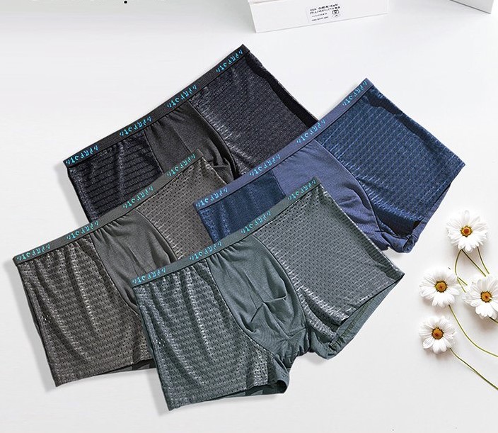 Bộ 3 quần lót boxer nam thông hơi lưng chữ nhật cao cấp - chất liệu lưới thông hơi cực mát - co giãn 4 chiều rất tốt - quần sịp đùi nam - quần lót nam - quần sịp nam - D02