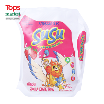 Sữa Chua Uống Vinamilk Susu Dâu Túi 110Ml - Siêu Thị Tops Market