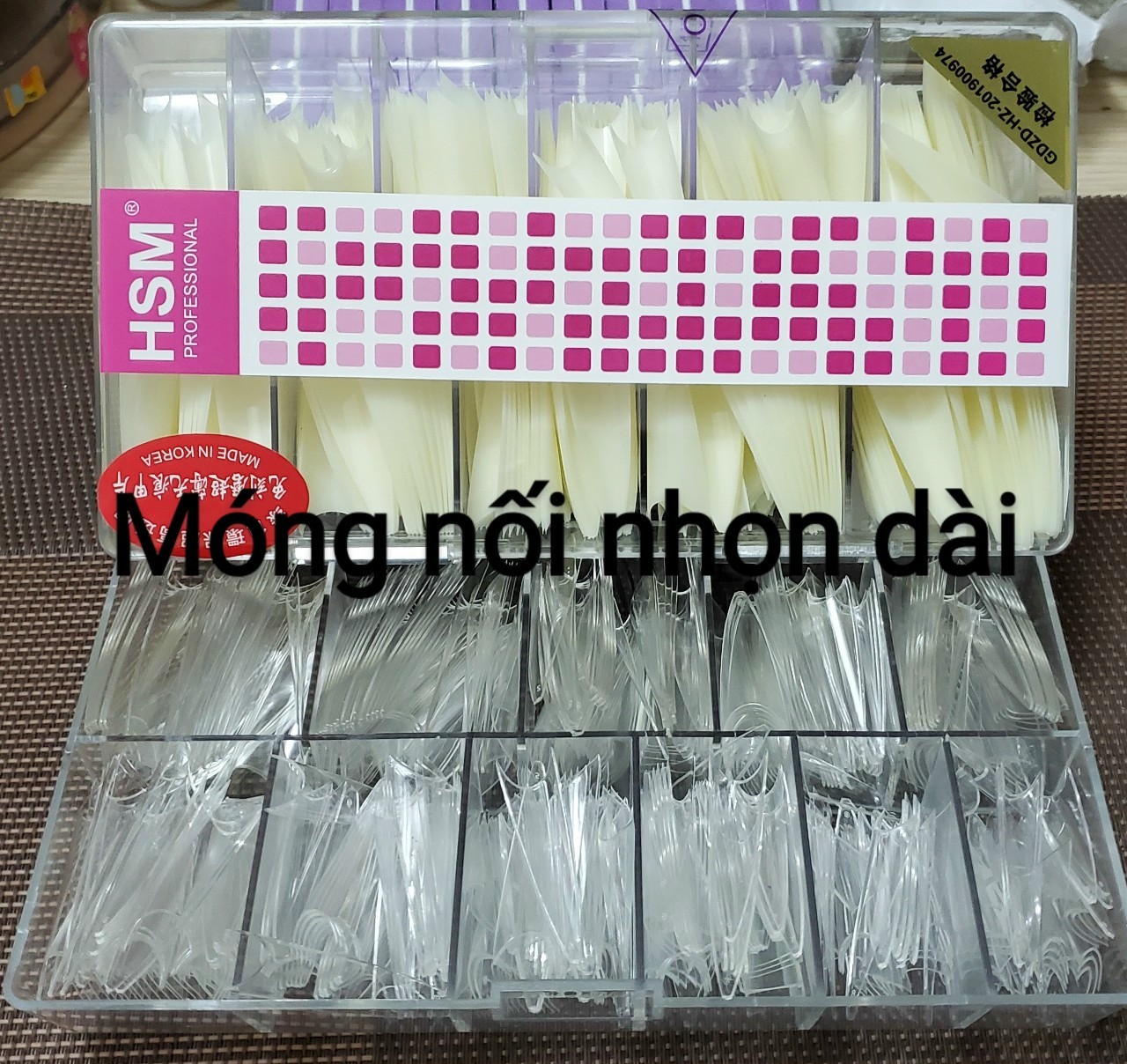 Móng nối típ nhọn dài hsm - móng ôm phom chuẩn