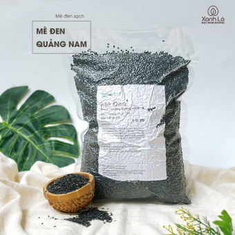 Vừng đen/Mè đen quê sạch, thuần chủng Xanh Lá còn vỏ, hút chân không cẩn thận