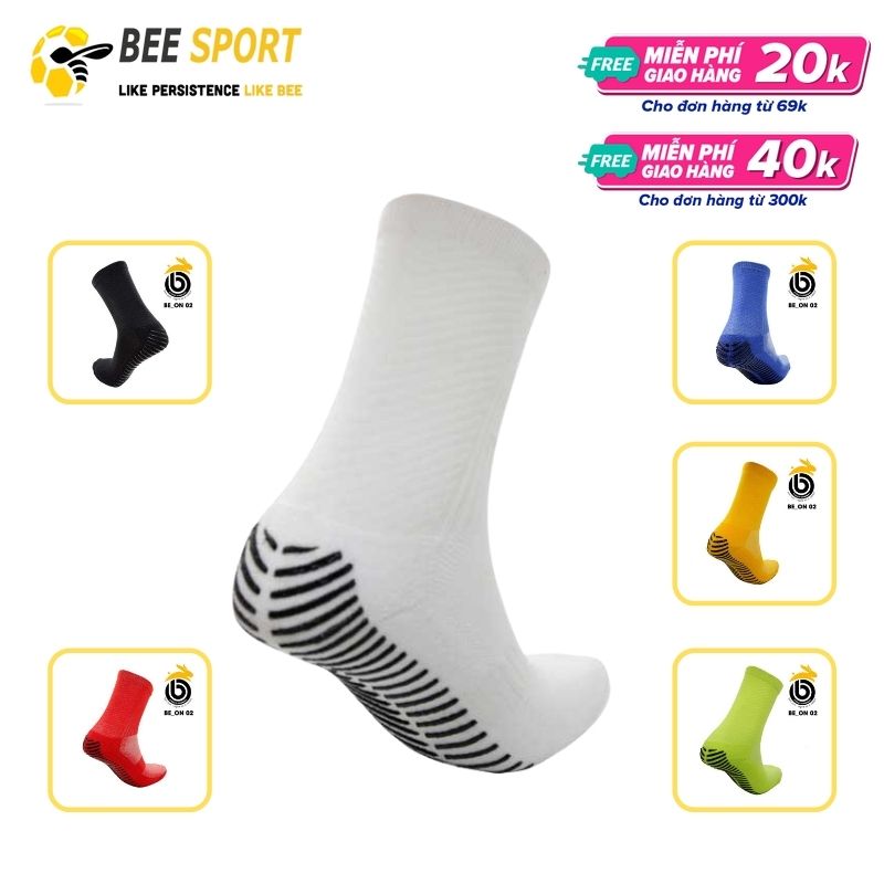 Vớ chống trơn đá banh BE ON 2 - Tất chống trượt đá bóng hãng B Sock