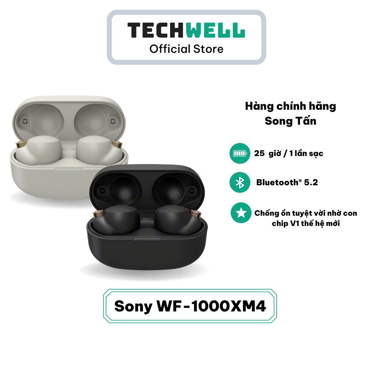 Tai nghe Sony WF-1000XM4 (WF1000XM4) [Hàng chính hãng]