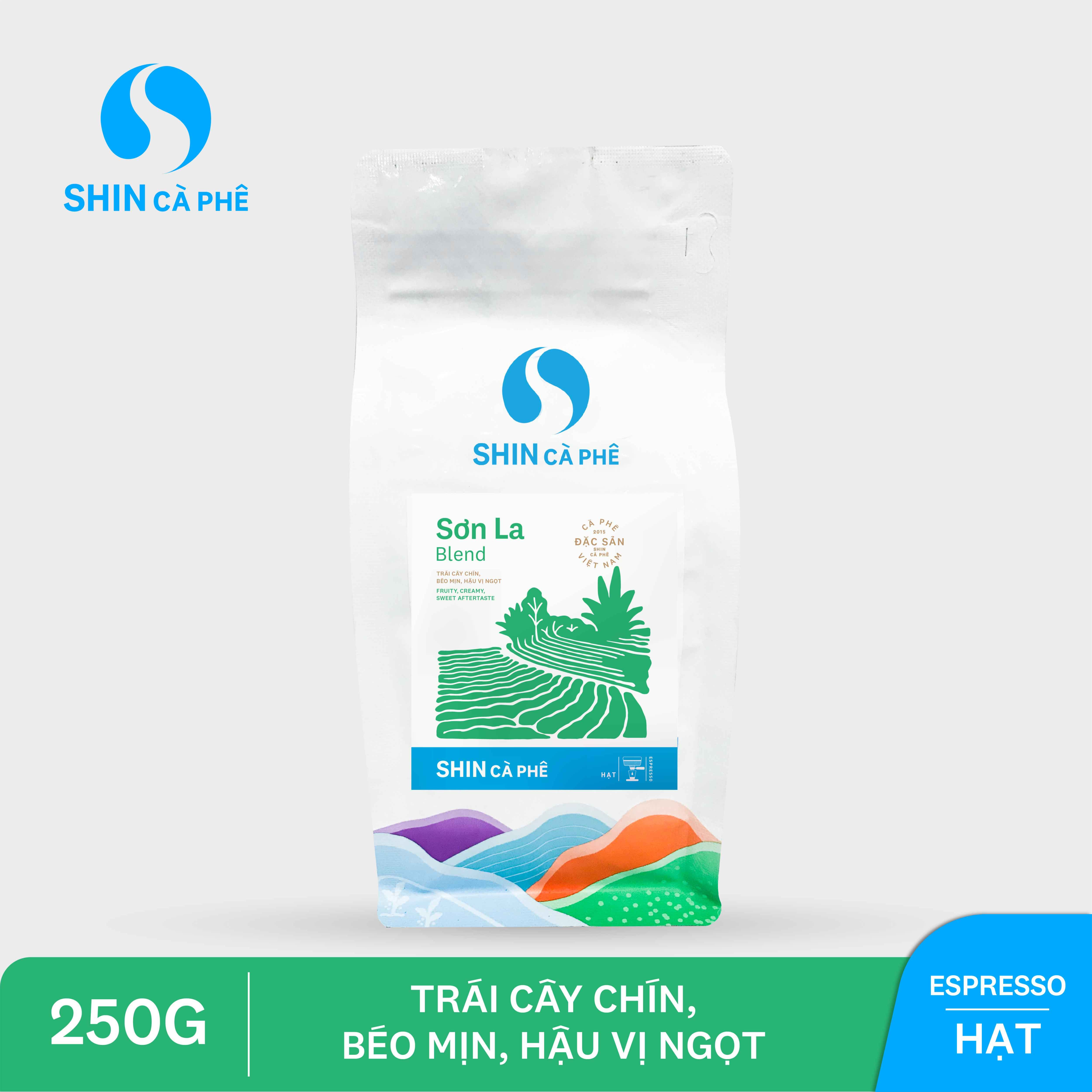 SHIN Cà Phê - Espresso Sơn La Blend 250g hạt - Cà phê đặc sản pha máy