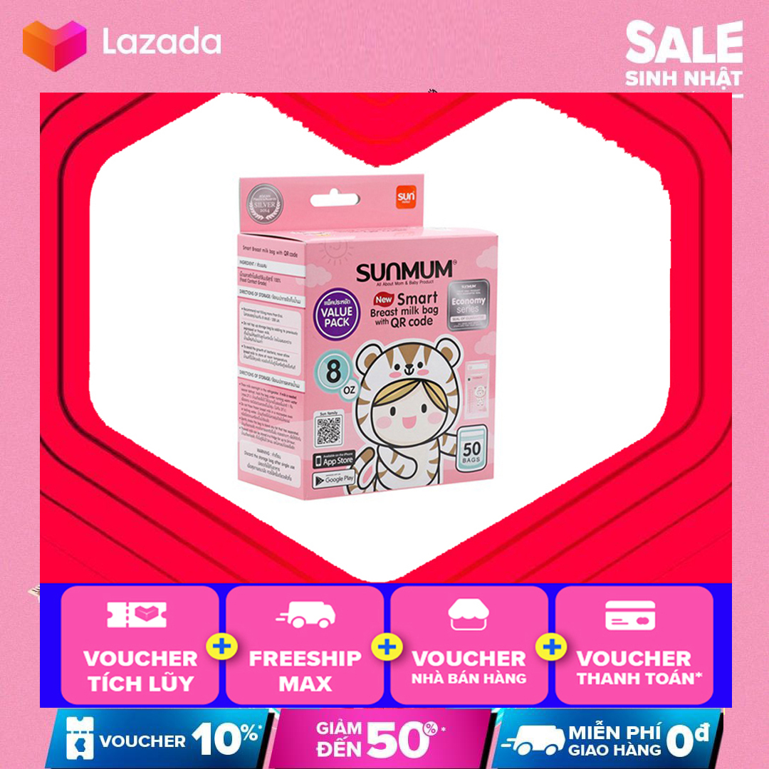 100, 60 túi trữ sữa 250ml, 100ml Sunmum Thái Lan - 3 lớp khoá zip, an toàn sức khoẻ - có kiểm định Y tế (tặng kèm 01 bút ghi chú)