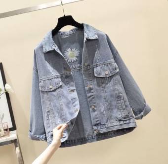 ÁO KHOÁC JEAN NỮ THÊU HOA CÚC SIÊU HOT LULY FASHION L01