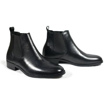 Chelsea Boot da bò Giày bốt cao cổ nam bốt cổ ngắn nam da bò Giày Chelsea Boot Hàn Quốc Giày bốt nam da bò đẹp hàng hiệu giá rẻ C-9 màu đen