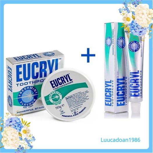 KEM ĐÁNH RĂNG + BỘT TẨY TRẮNG RĂNG Eucryl