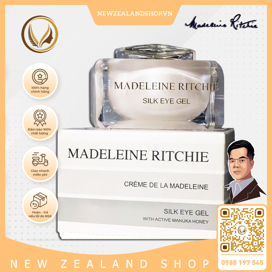 Kem dưỡng giảm thâm quầng bọng mắt Madeleine Ritchie Silk Eye Gel