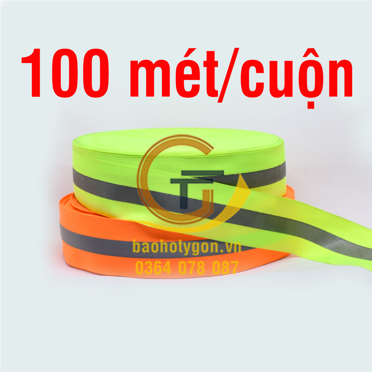 Cuộn dây vải phản quang cảnh báo dài 100m