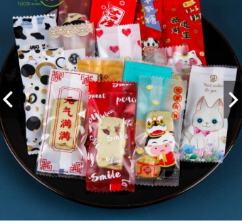 SET 100 Túi kẹo nougat  nhiều màu sắc (chọn mẫu) 4*10cm