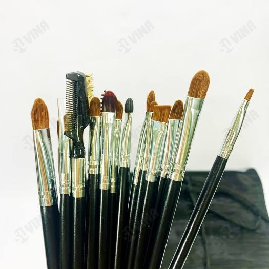 Bộ Cọ Trang Điểm Clio 24 Cây Lông Tự Nhiên, Cán Bạc, Đầy Đủ Chức Năng Cọ Makeup Chuyên Nghiệp