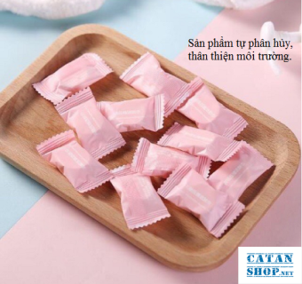 Combo 100 Viên Khăn Giấy Nén Dạng Viên Kẹo Cao Cấp