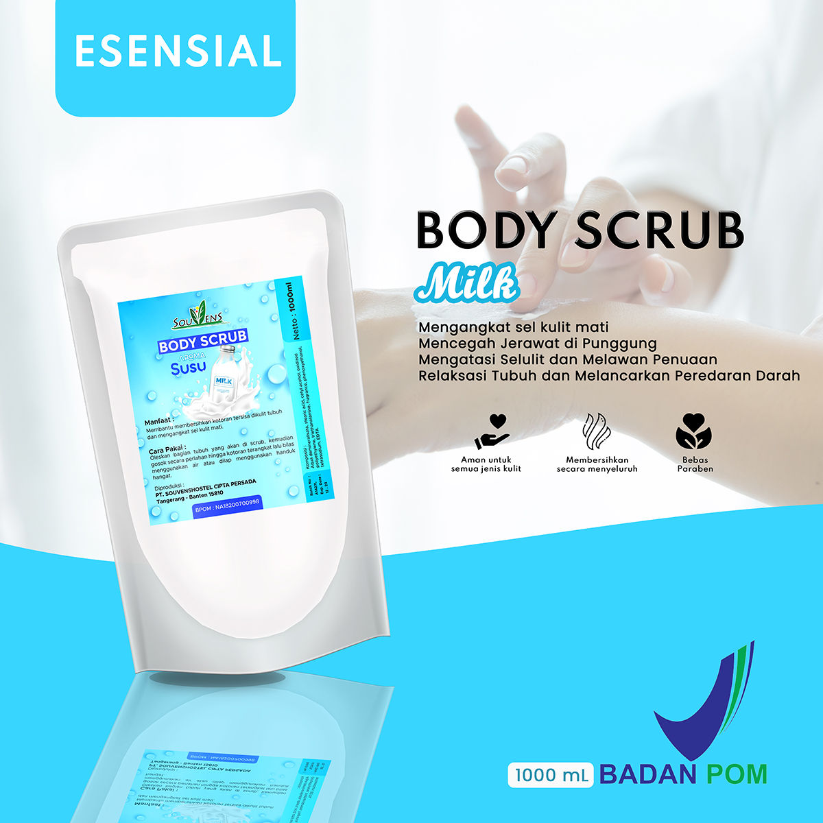 Body Scrub Cream Body Scrub Spa Reflexology 1 kg Fragrance Bpom Approved