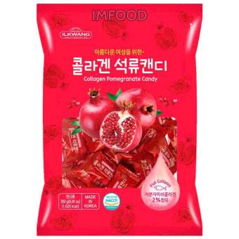 Kẹo Lựu Collagen Hàn Quốc, Kẹo Cứng Lựu Collagen ILKWANG 250g