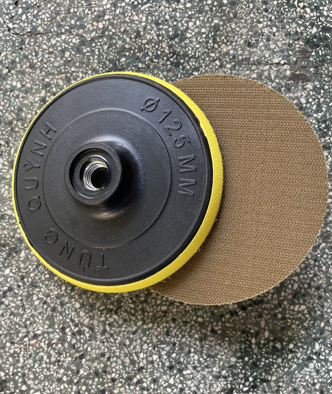 Đế dán nhám tròn 5 inch gai - trơn - Miếng nhám tròn 5 inch lông - dán keo