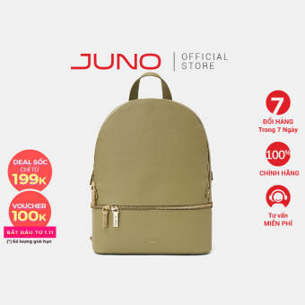 Balo Nữ Thời Trang JUNO Phối Ngăn Khoá Kéo Tối Giản BL156