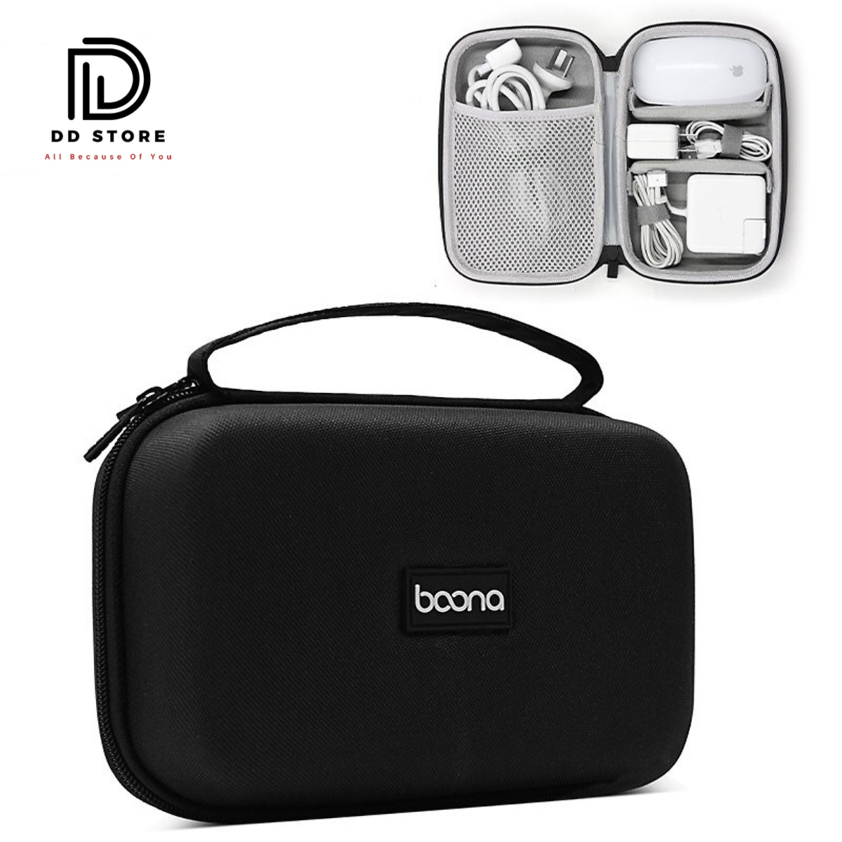 Túi đựng cáp sạc phụ kiện laptop Baona Kích thước 20x 13x 7.5cm