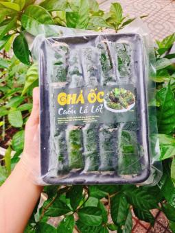 ￼Chả ốc cuốn lá lốt y hình khay 10 cuốn (tphcm)