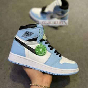 Giày Nike Jordan Cổ Cao Xanh Dương Hàng Cao Cấp