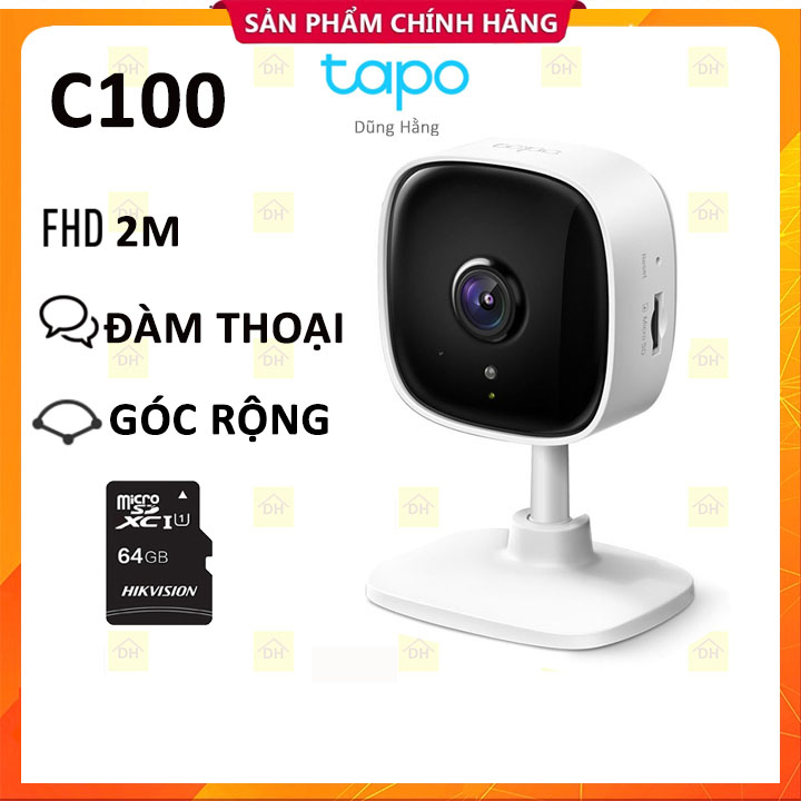Camera IP Wifi TP-Link Tapo C100 Full HD 1080P- Đàm Thoại 2 Chiều