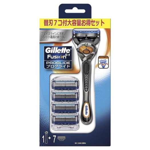 Bộ dao cạo râu + 7 lưỡi dao cạo Râu Gillette Fusion Proglide 5+1.