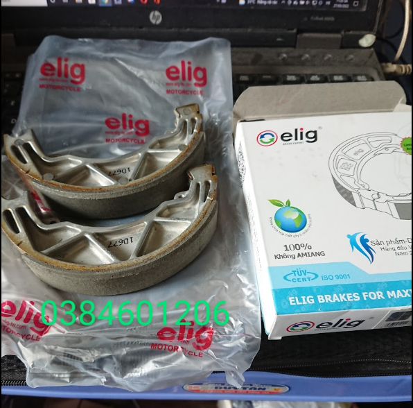 Bố thắng sau Liberty , fly , vespa sprint hiệu ELIG cao cấp / má phanh sau xe PIAGGIO