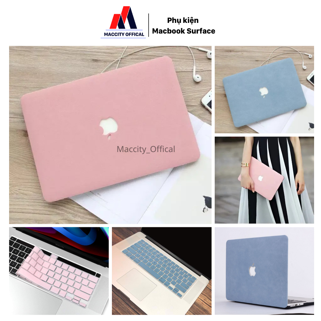 Case ốp macbook, case macbook + phủ phím cho macbook, mỏng nhẹ chống xước, chống va đập cho máy