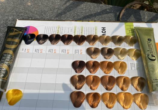 Tự nhuộm màu Cam đào tại nhà, hàng nội địa Việt Nam, không gây hư tổn cho tóc (Trọn bộ tặng gang tay, trợ nhuộm)