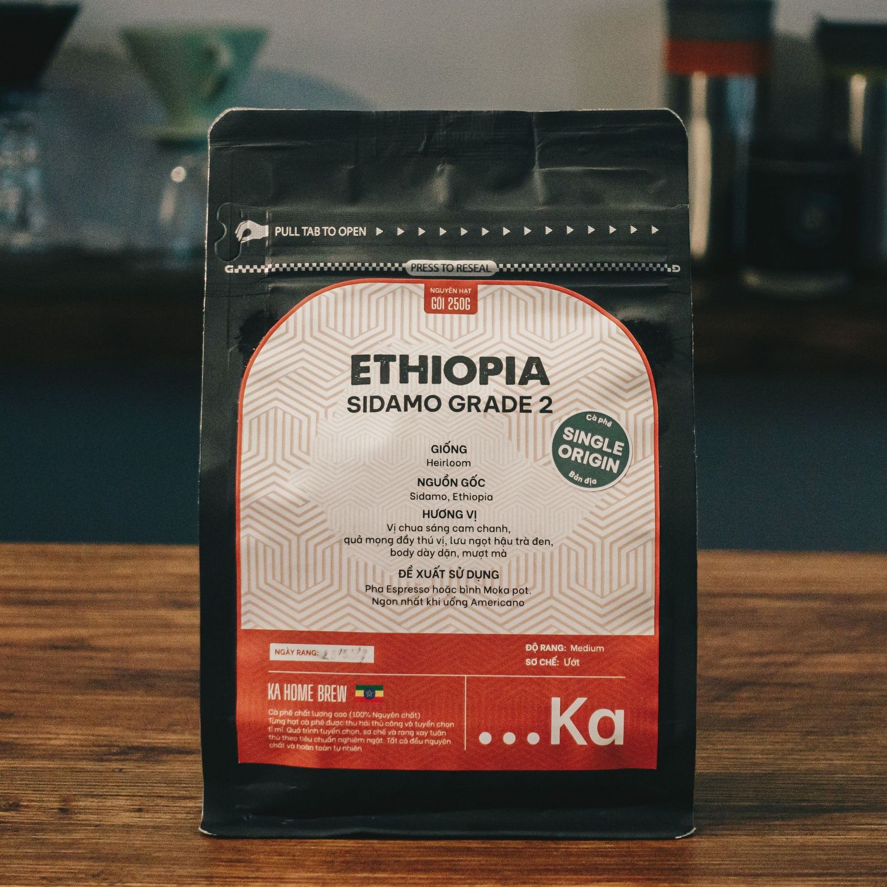 Cà phê Arabica ETHIOPIA Sidamo pha Espresso